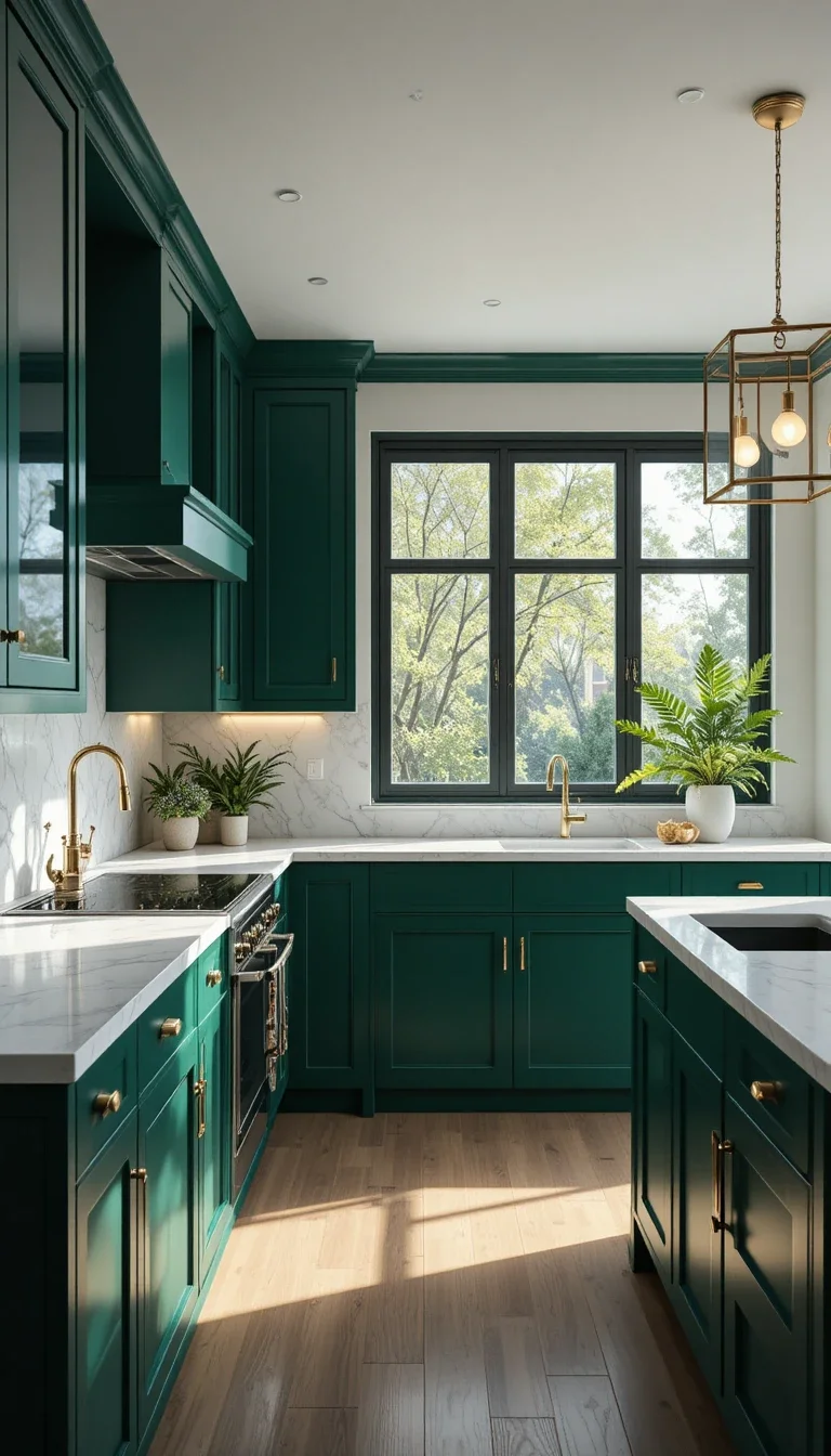 17 Stunning Emerald Green Kitchen Designs That Feel High-End and Modern