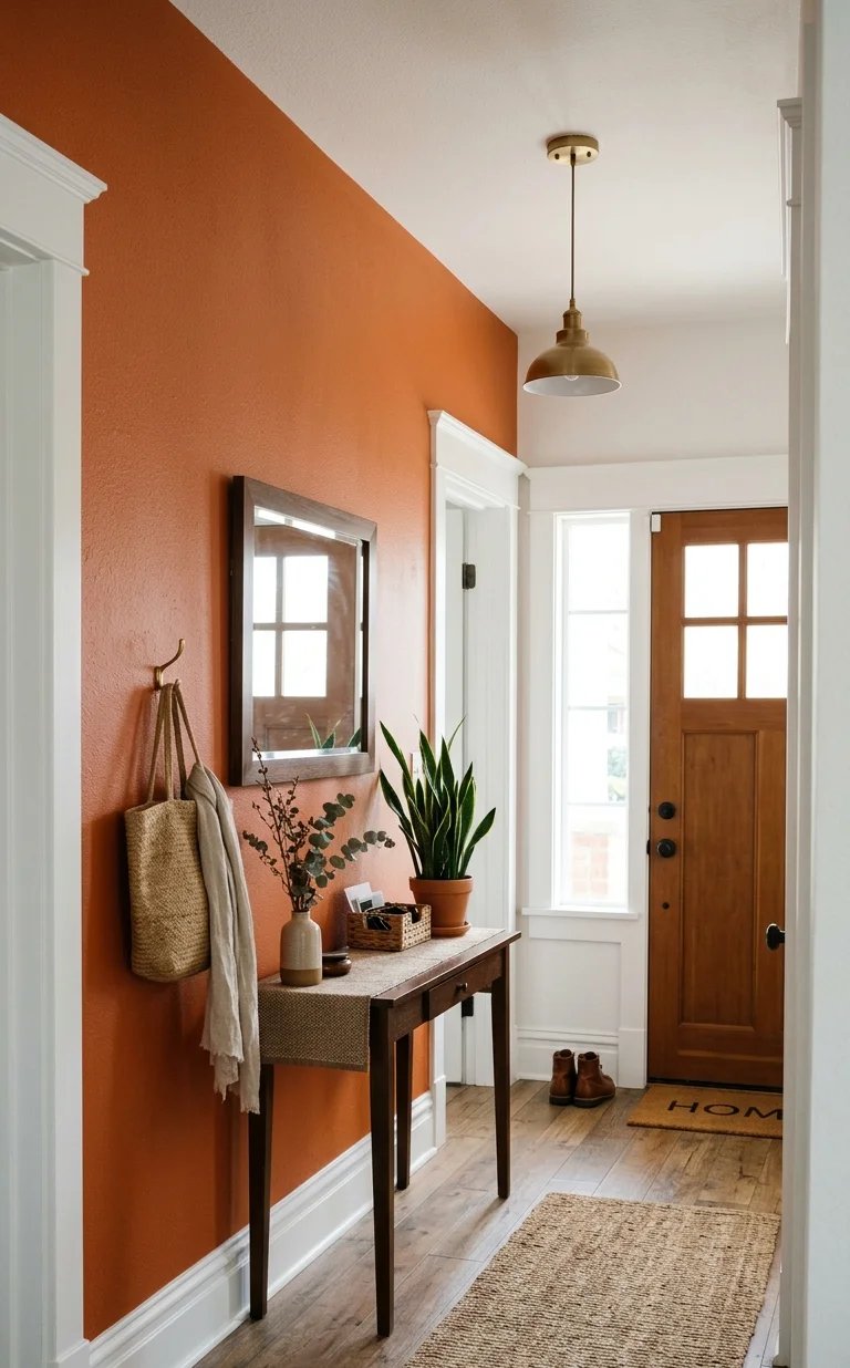 Persimmon With Crisp White Trim