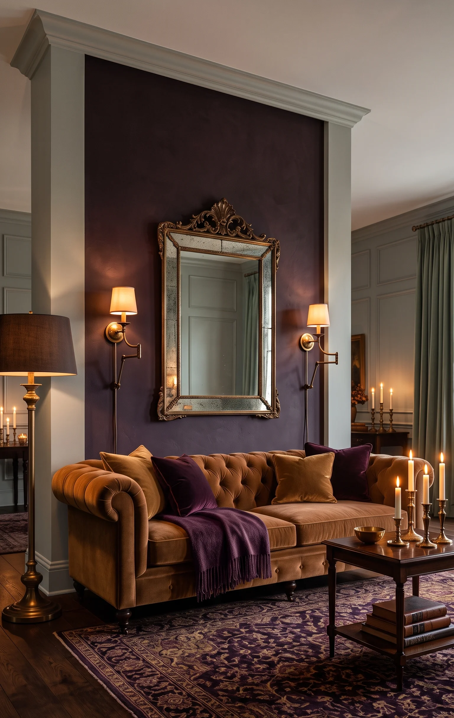 Plum Noir and Warm Camel