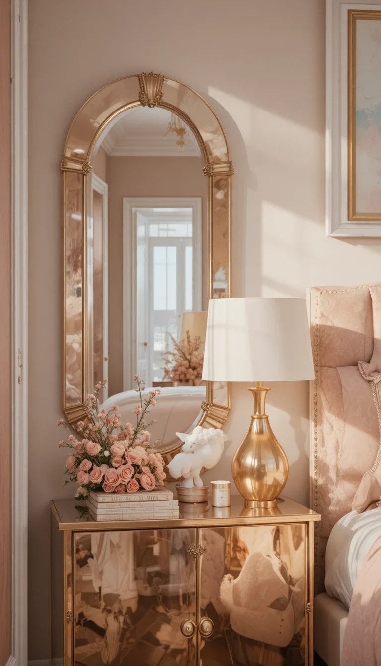 Metallic Pink Accents (Gold or Rose Gold)