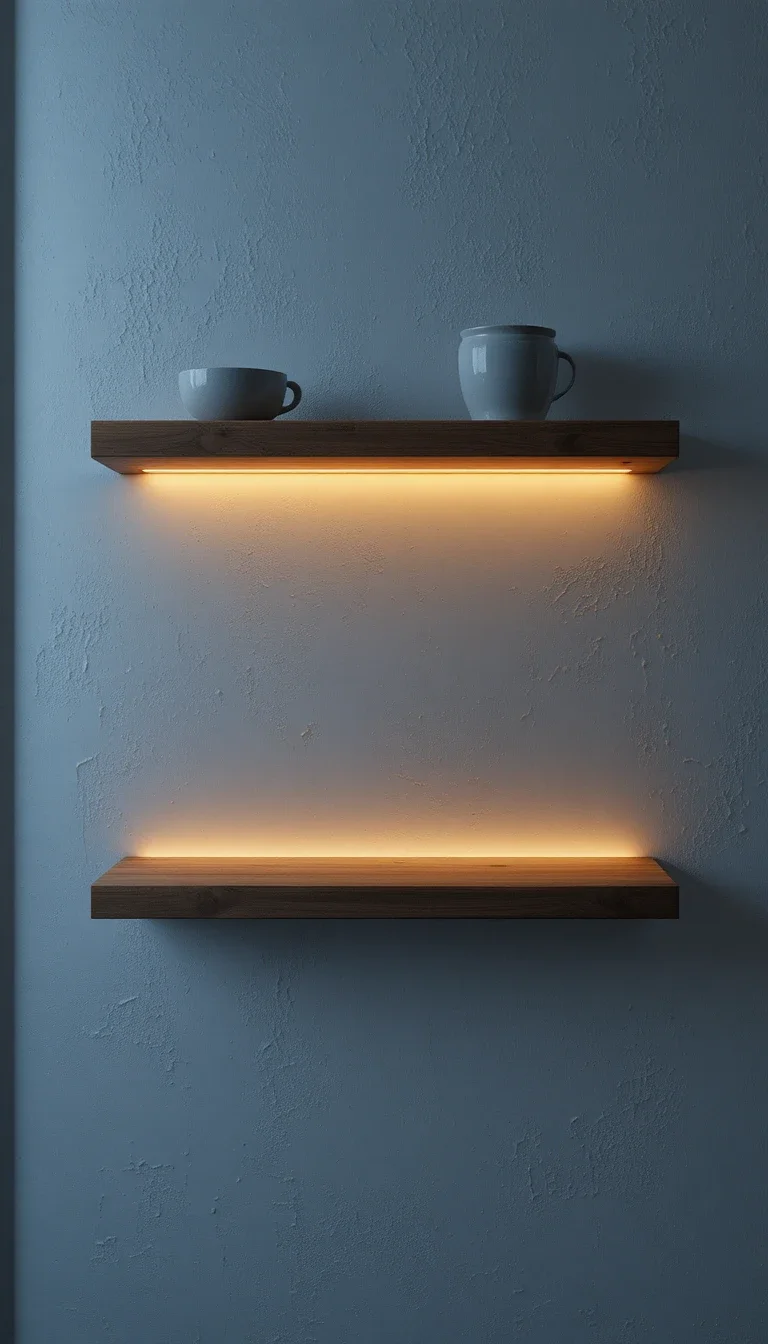 Add Hidden Lighting Beneath Each Shelf