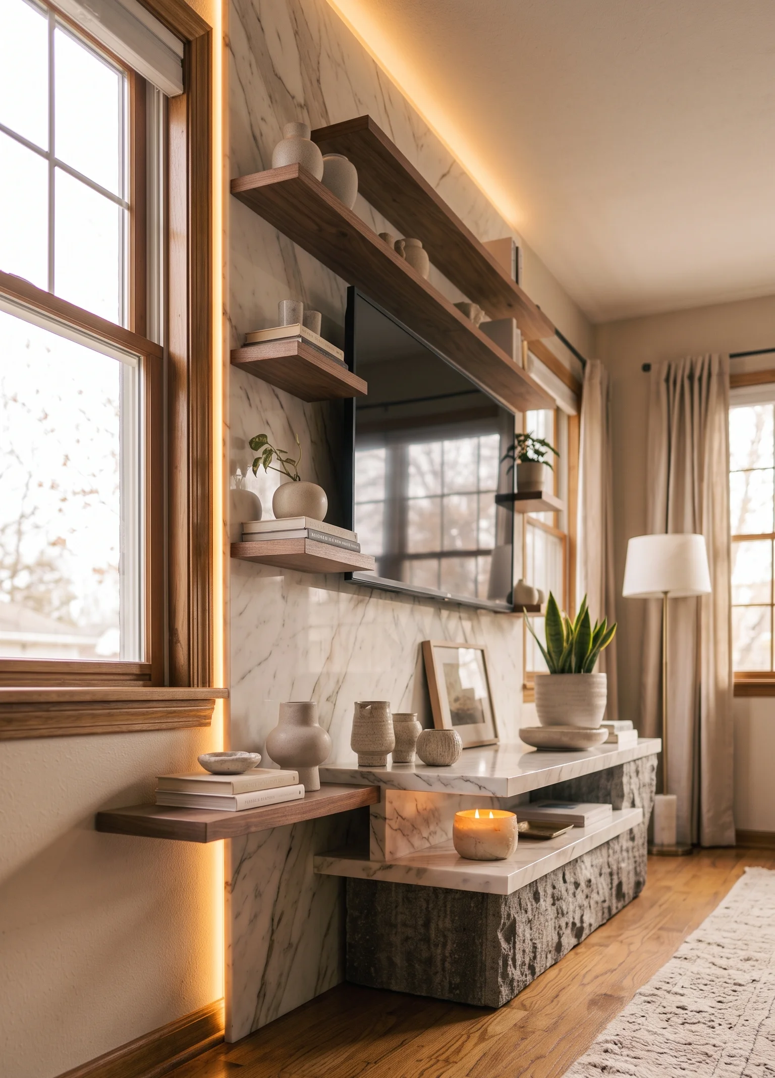 Integrate Marble Into the Wall Panel