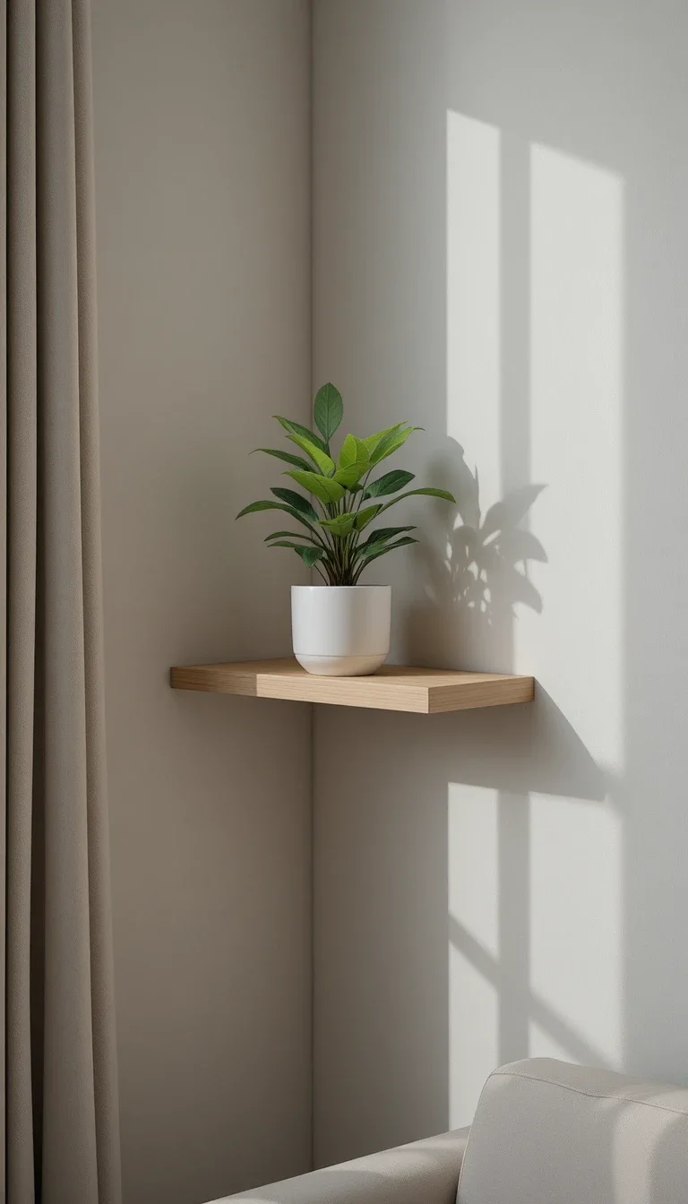 Float a Single Corner Shelf