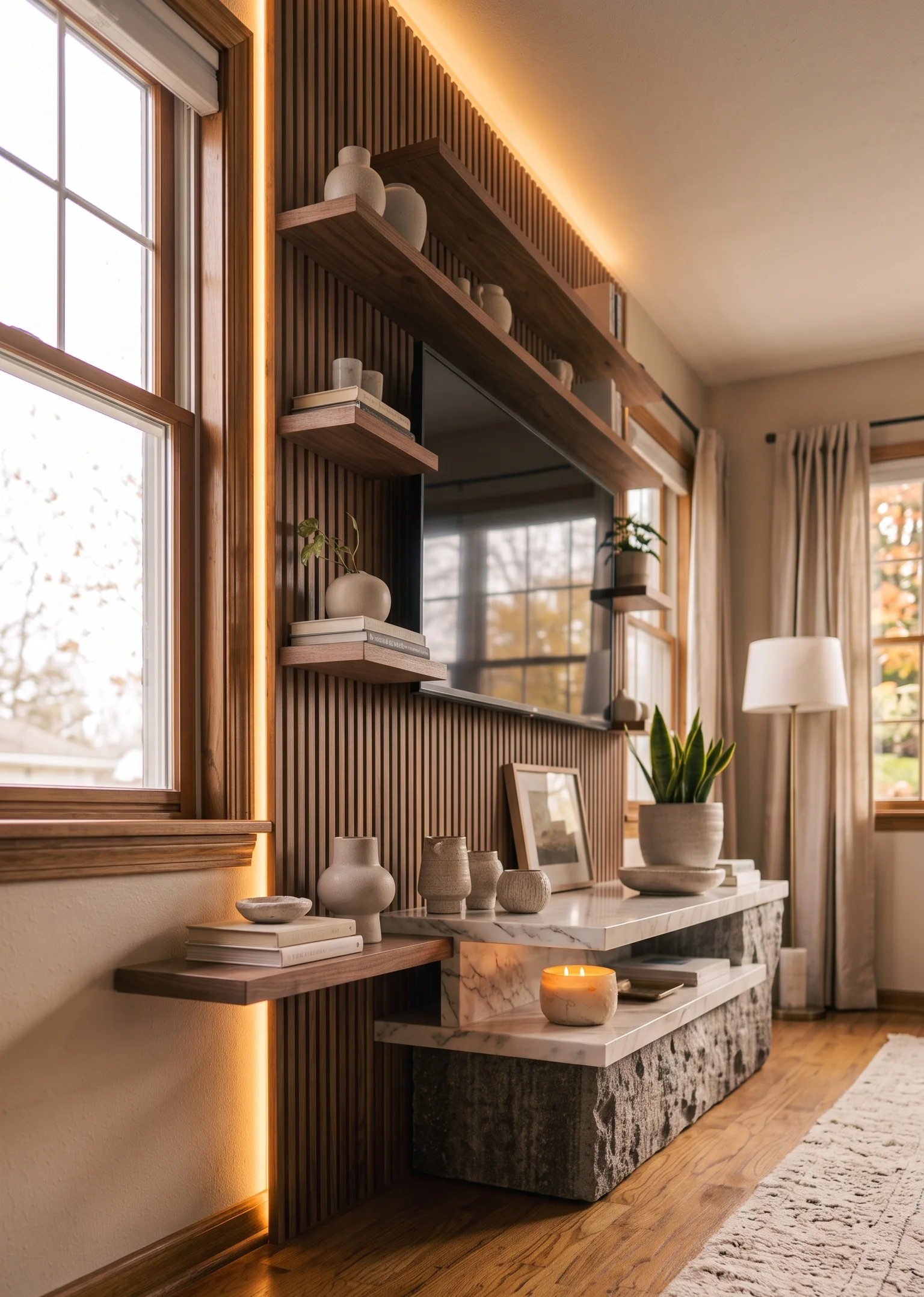 Add Ribbed or Fluted Wood Panels