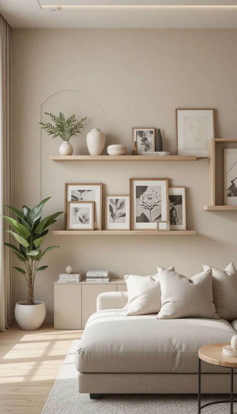 Let Shelves Disappear Into the Wall Color
