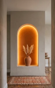 Persimmon on a Single Architectural Niche