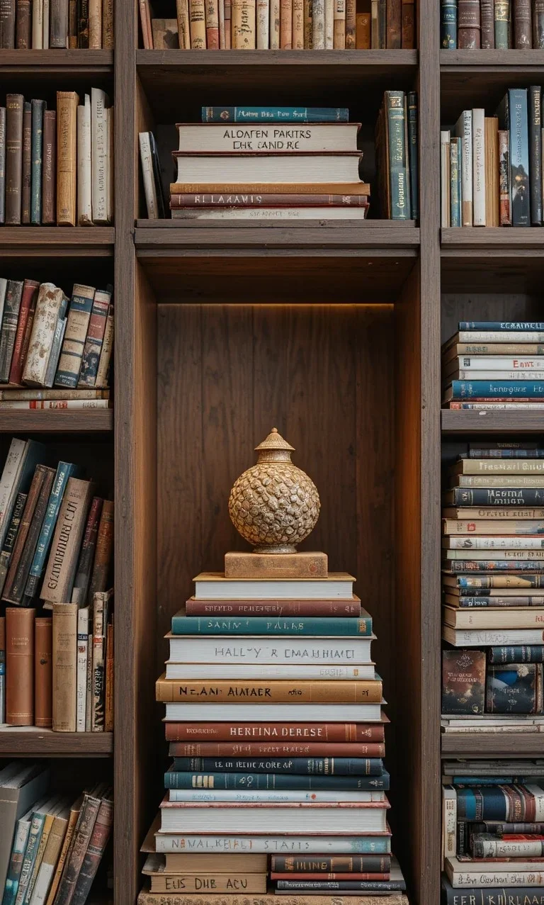 Mix Vertical and Horizontal Book Stacks