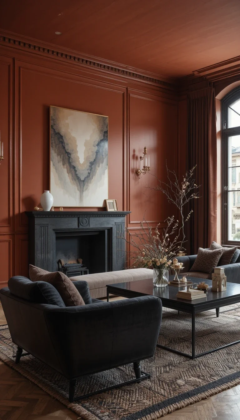 Burnt Sienna and Soft Black