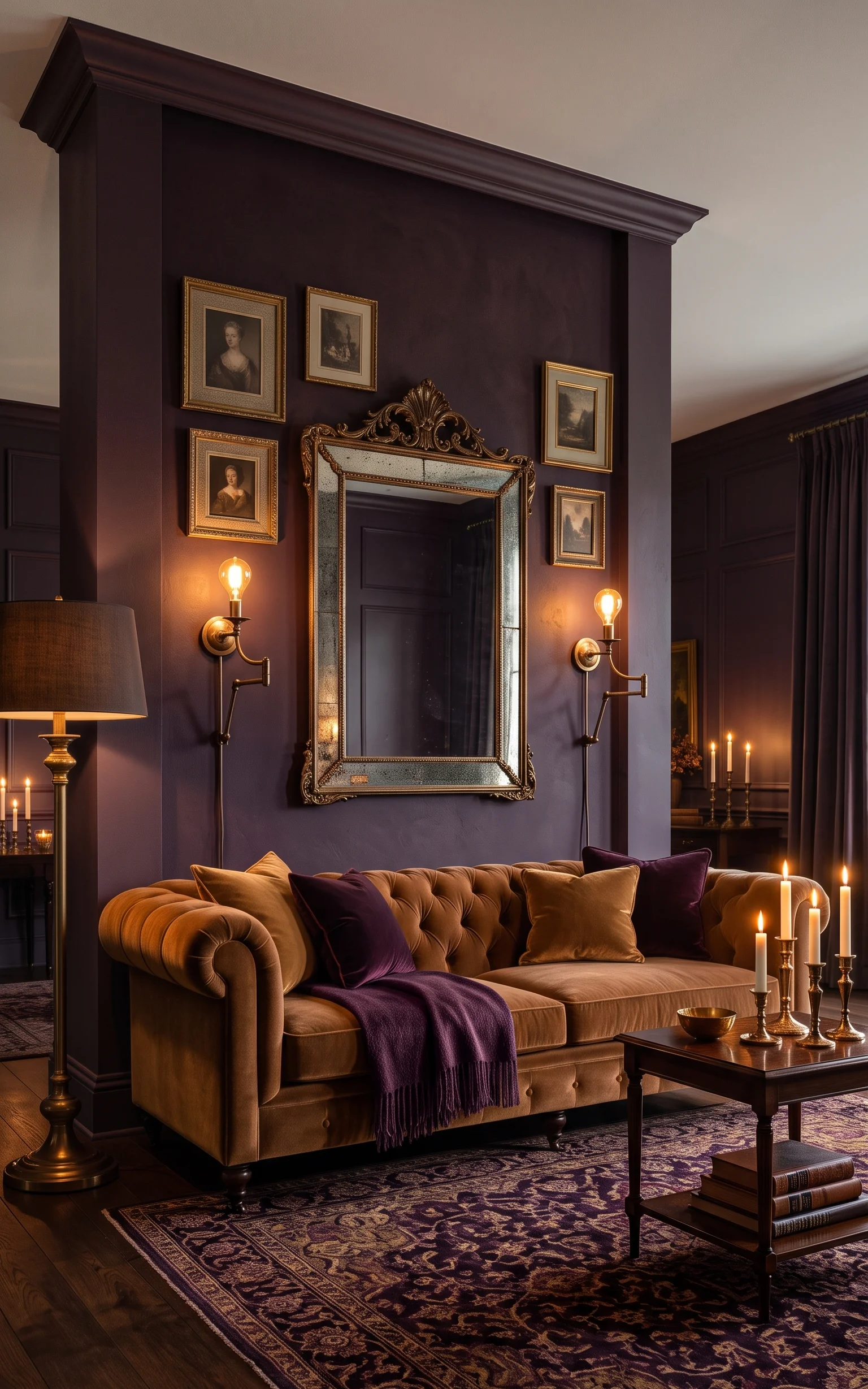 Plum Noir and Brushed Brass