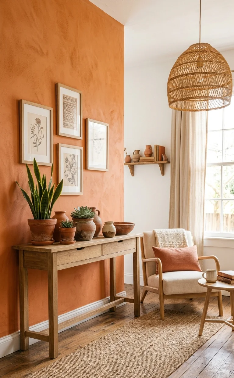 Persimmon and Warm Cream