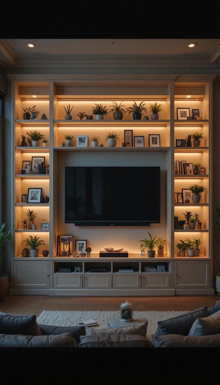 Build Shelving Around the TV