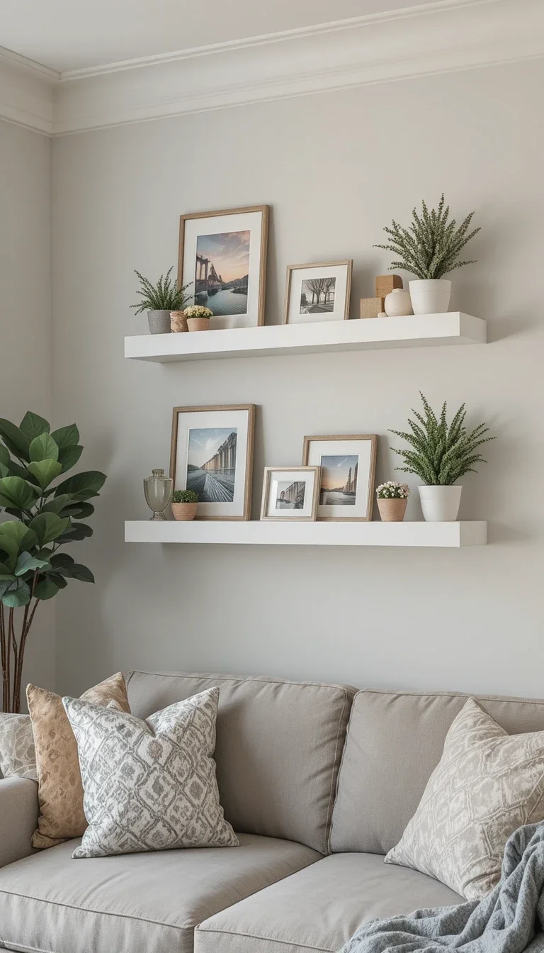 Go Minimal With Two Simple Floating Shelves