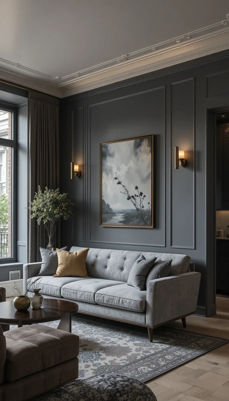 Slate Gray and Warm Brass