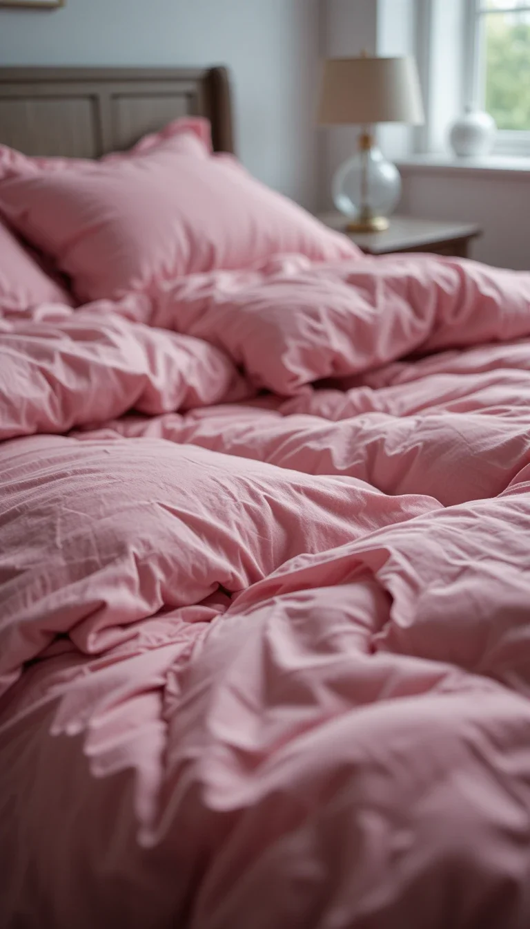 Pink Bedding as the Main Focus