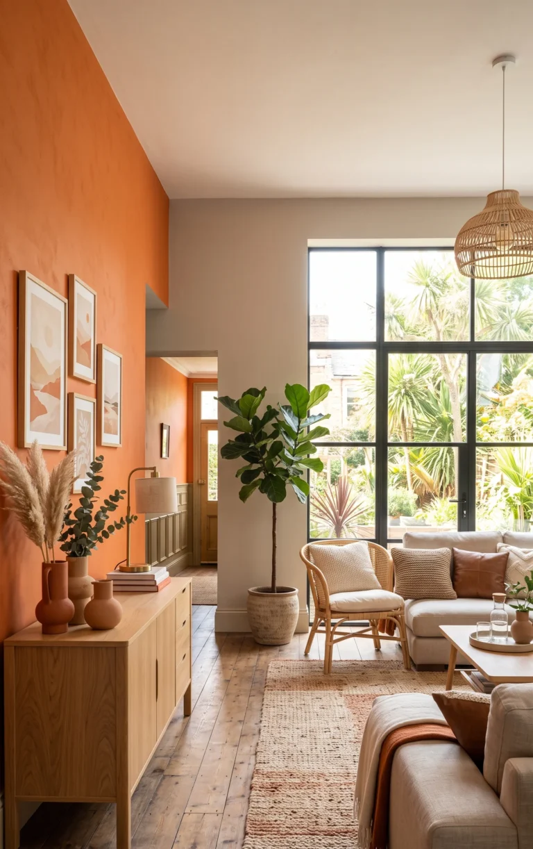 17 Persimmon Accent Wall Ideas 2026 Bold, Warm, and Surprisingly Easy to Live With