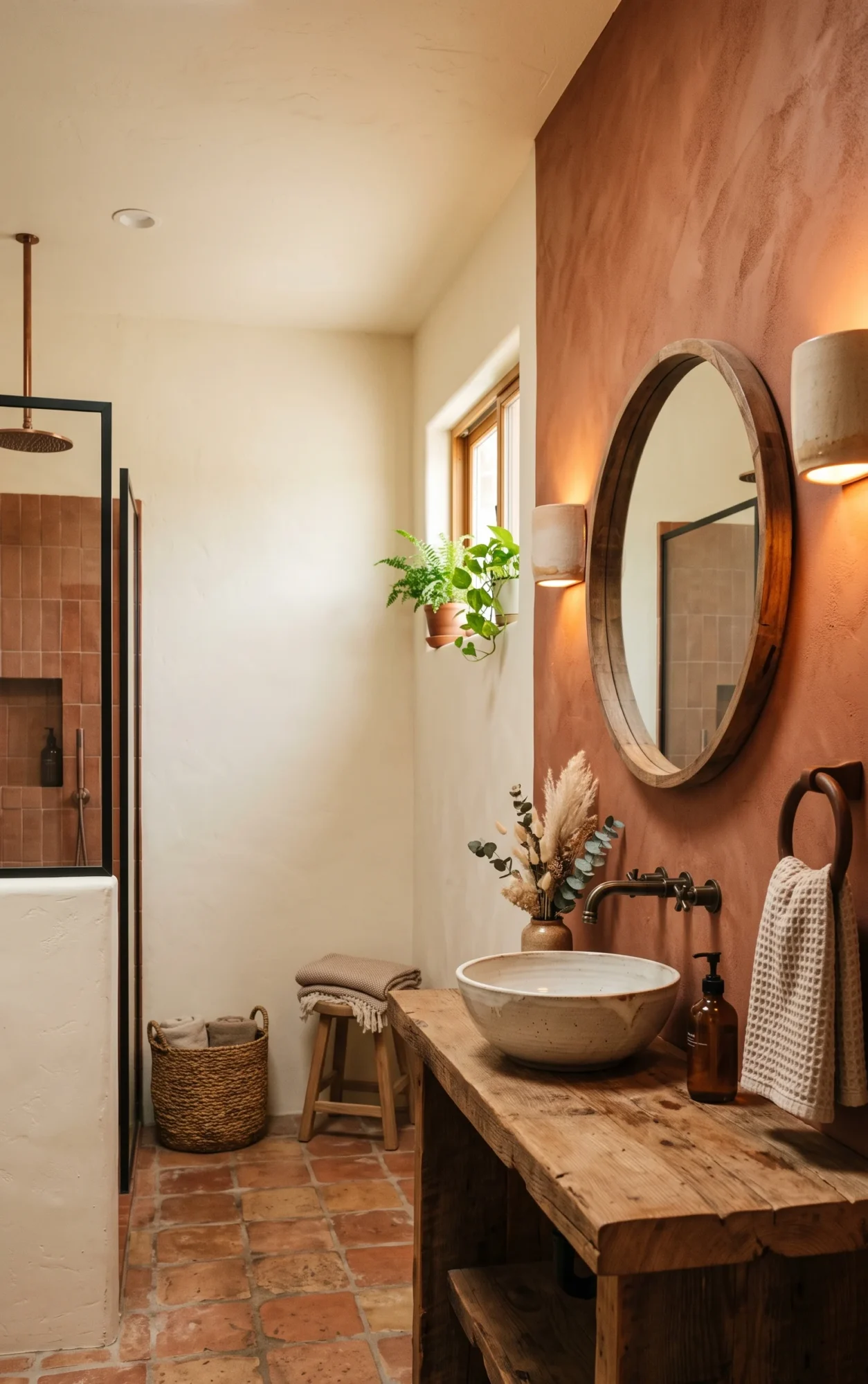 Terracotta and Cream Walls