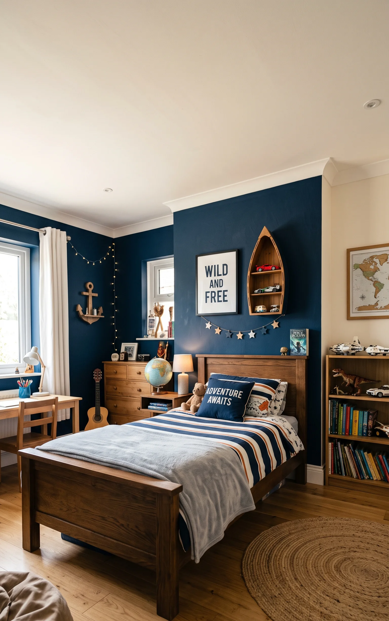 Navy on One Wall, Calm Everywhere Else