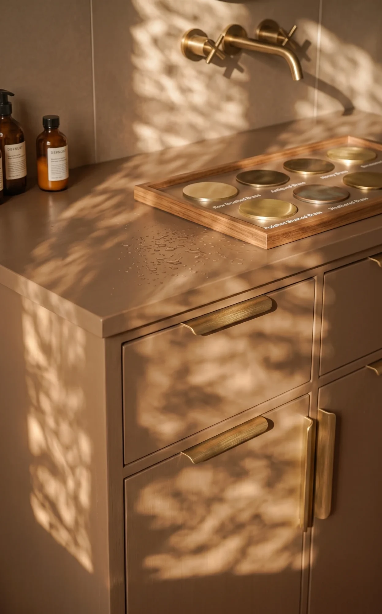 Hardware Finish Guide for Earth Tone Bathrooms