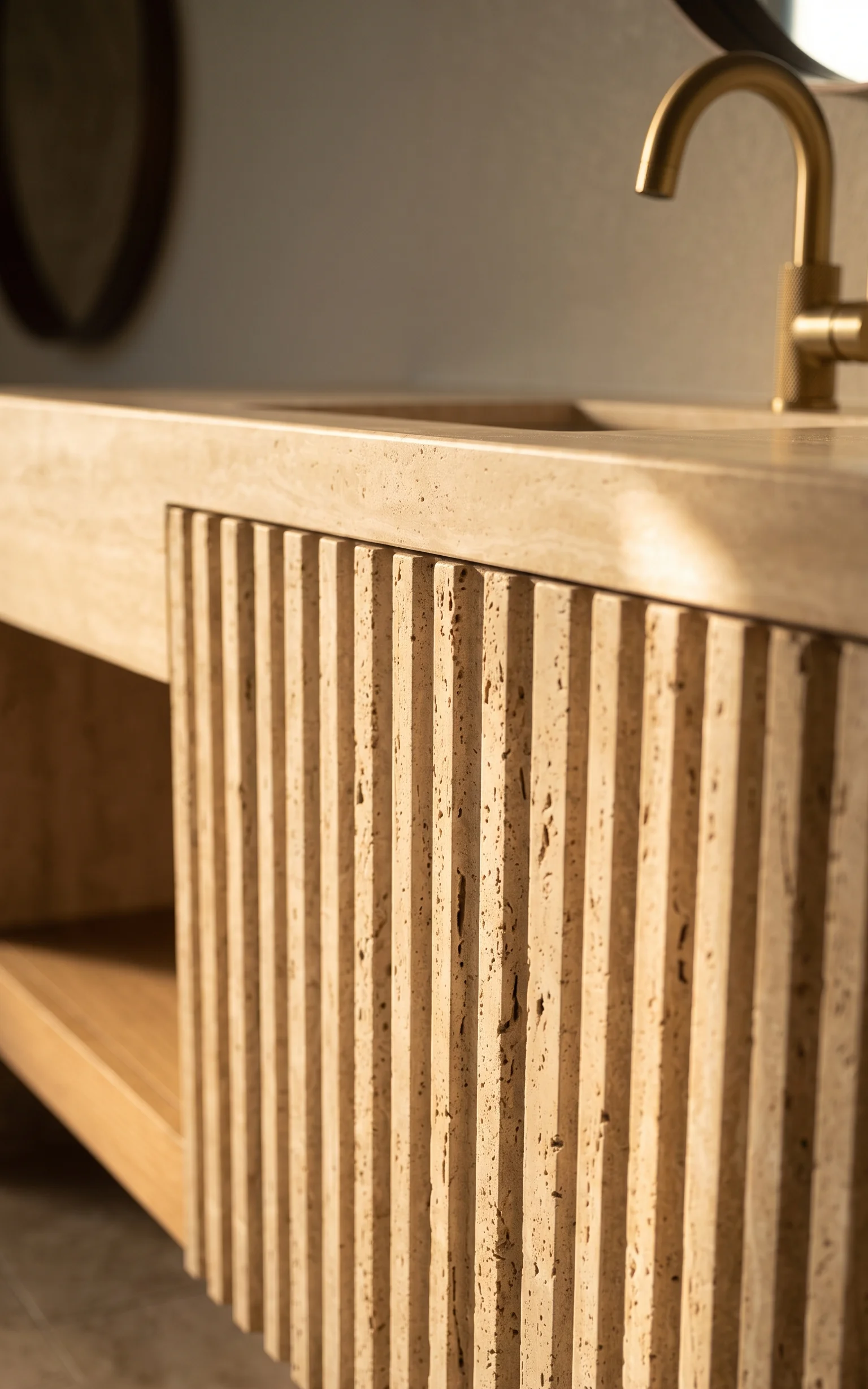 Fluted Travertine Wall Panels